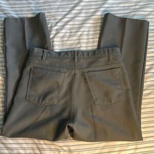 Levi’s 100% Polyester Grey Slacks. Waist: 35, Inseam: 28 inches. Vintage Black L